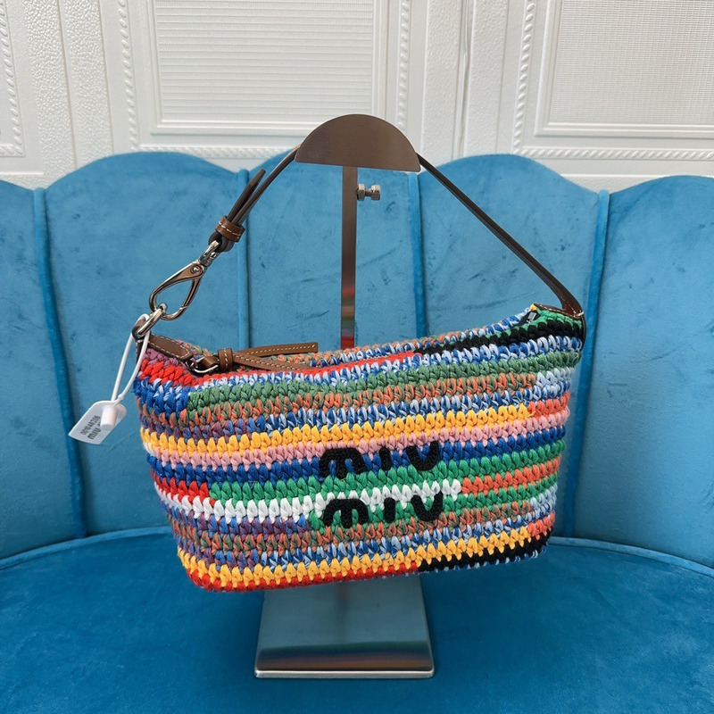 Miu Miu Colour-Block Crochet Shoulder bag