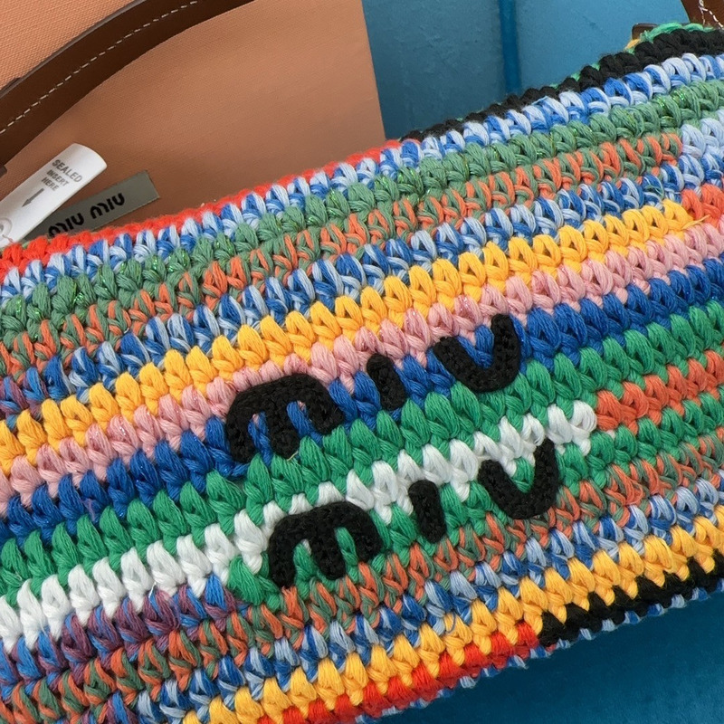 Miu Miu Colour-Block Crochet Shoulder bag