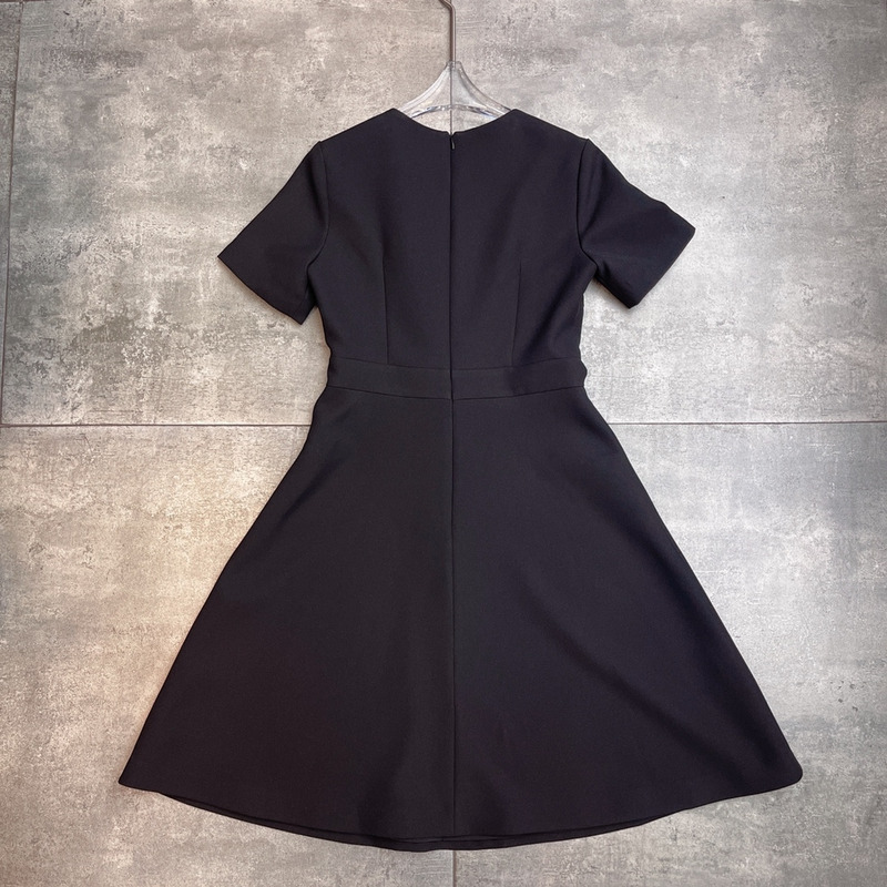 Valentino Crepe Couture Short Dress Black