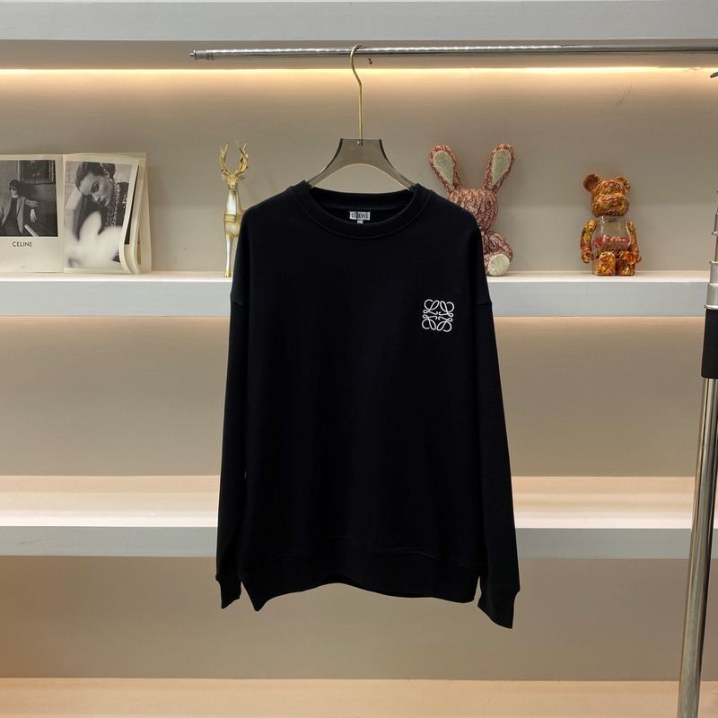 Loewe Logo and Anagram-Embroidered Sweatshirt White