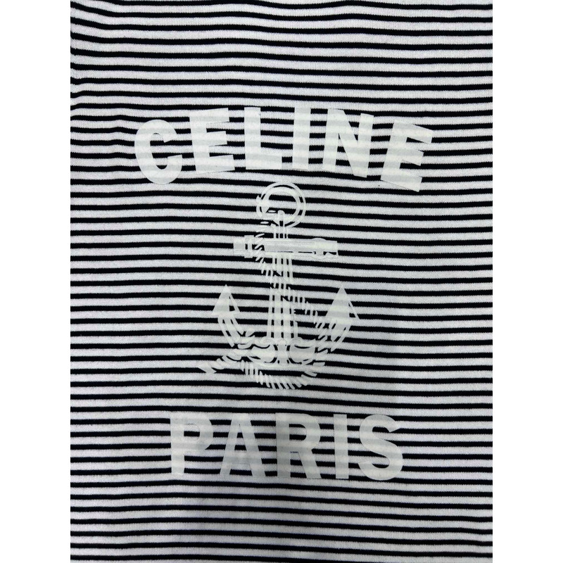 Ce**e logo  anchor striped short sleeved t-shirt black