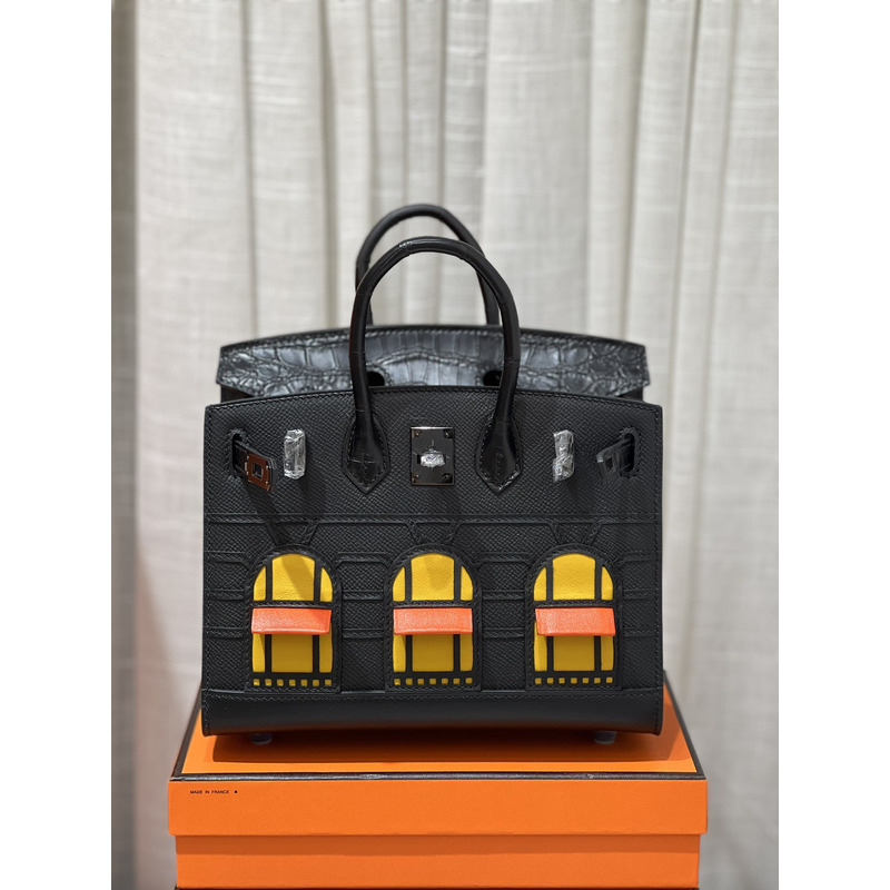 H**mes britain birkin sellier faubourg tote bag black