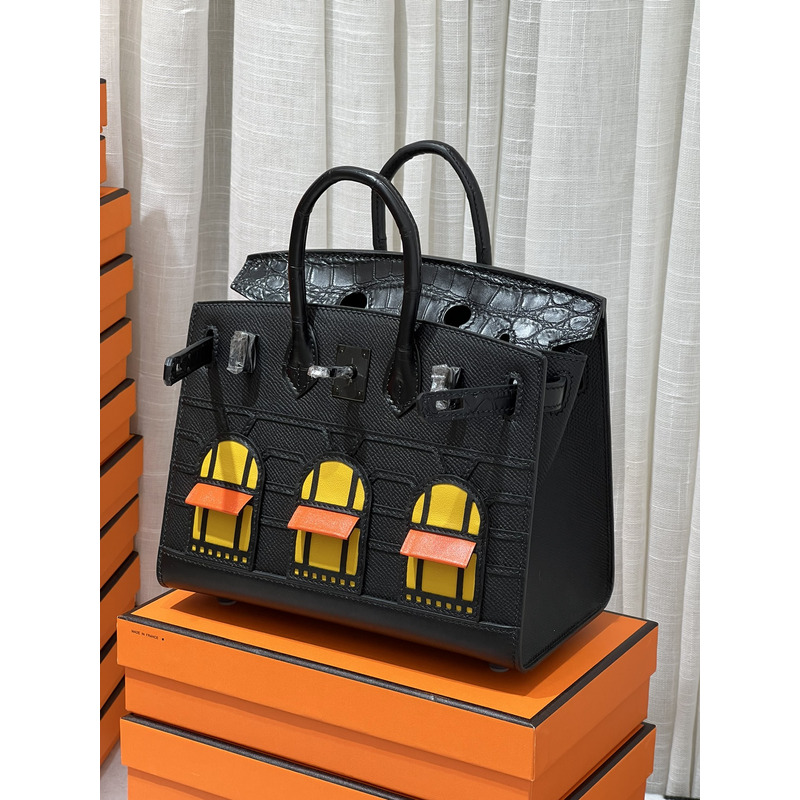 H**mes britain birkin sellier faubourg tote bag black