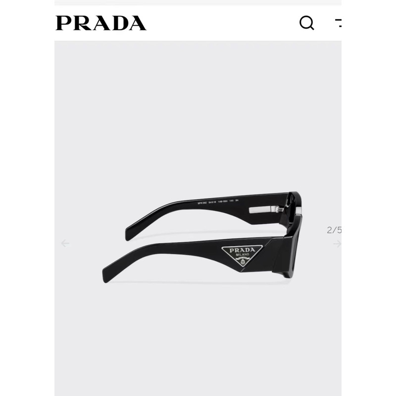 Pra*a sunglasses with triangle logo black/white