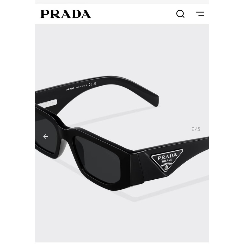 Pra*a sunglasses with triangle logo black/white