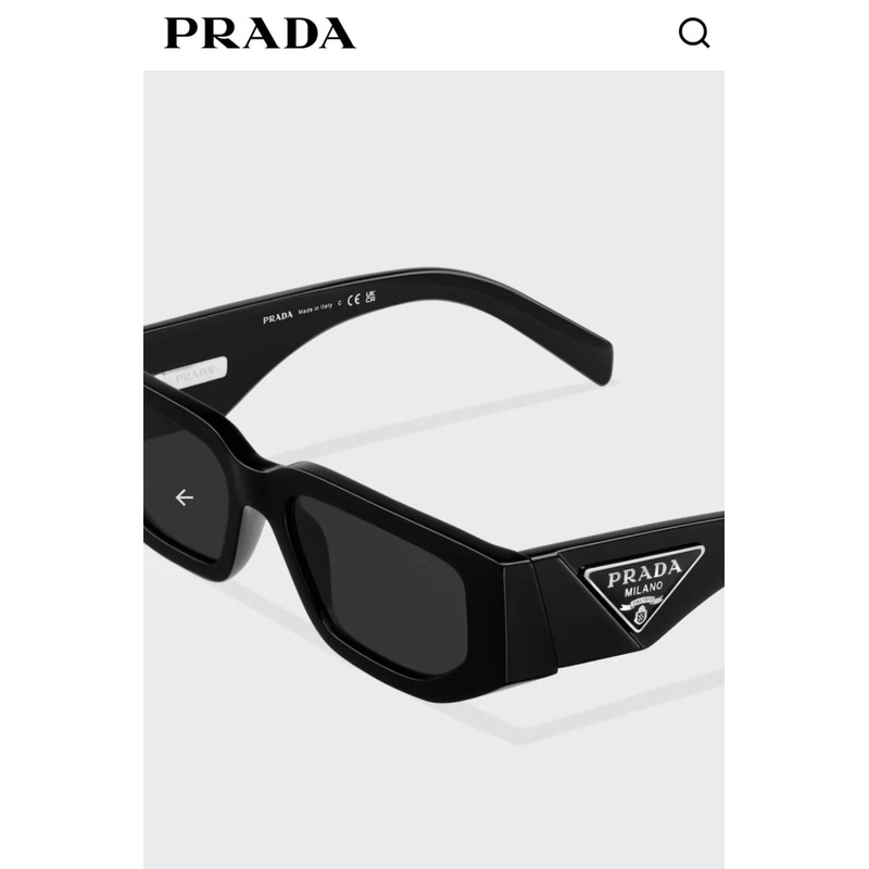 Pra*a sunglasses with triangle logo black/white