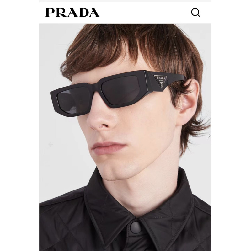 Pra*a sunglasses with triangle logo black/white