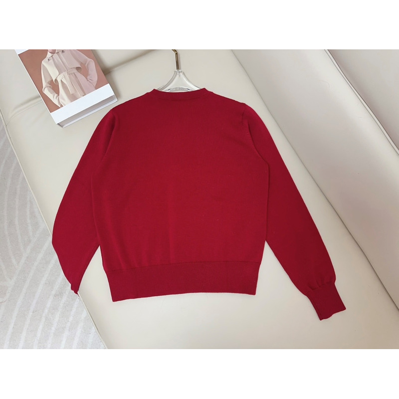 Miu Miu Cashmere Knit Cardigan Red