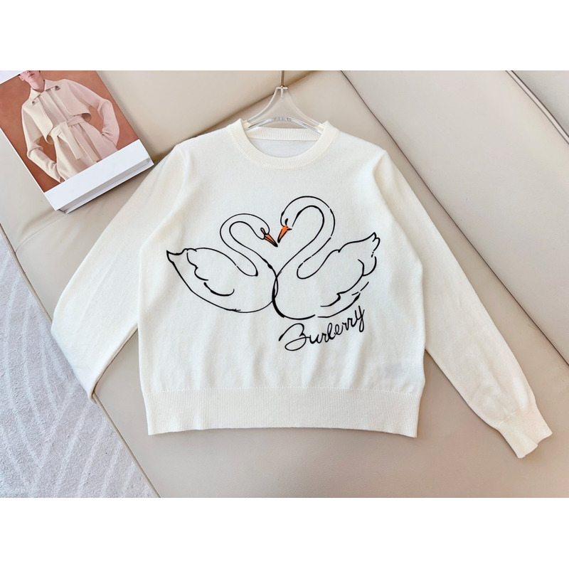 B**rry swan cotton long-sleeved top white