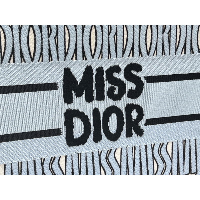 D*or medium D*or book tote pale miss D*or allover embroidery blue and black