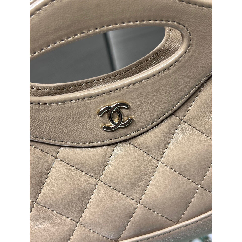 Ch*el 24s 31 bag nano lambskin beige