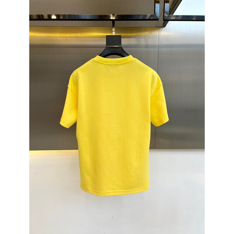 G*u*i embroidered cutton t-shirt yellow