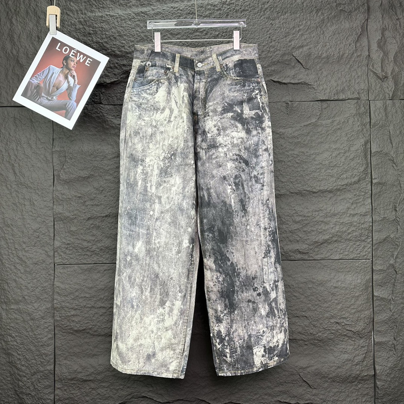 Acne Studios Loose Fit Jeans In Cool Gray