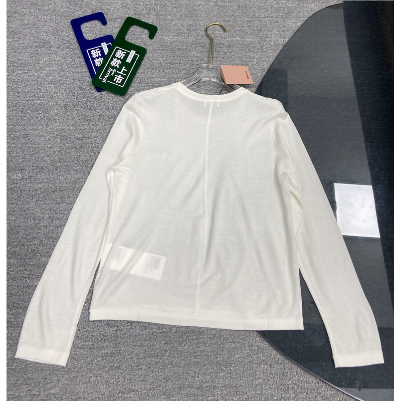 Miumiu Cotton Long Sleeves Shirt White