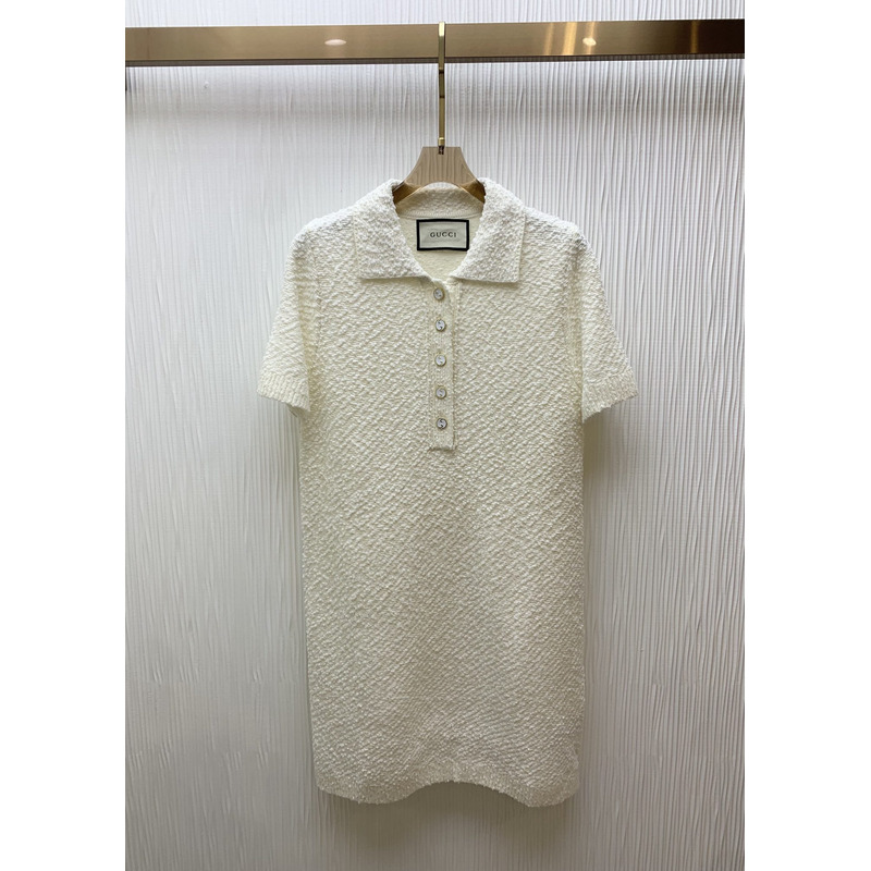 G*u*i wool polo dress white