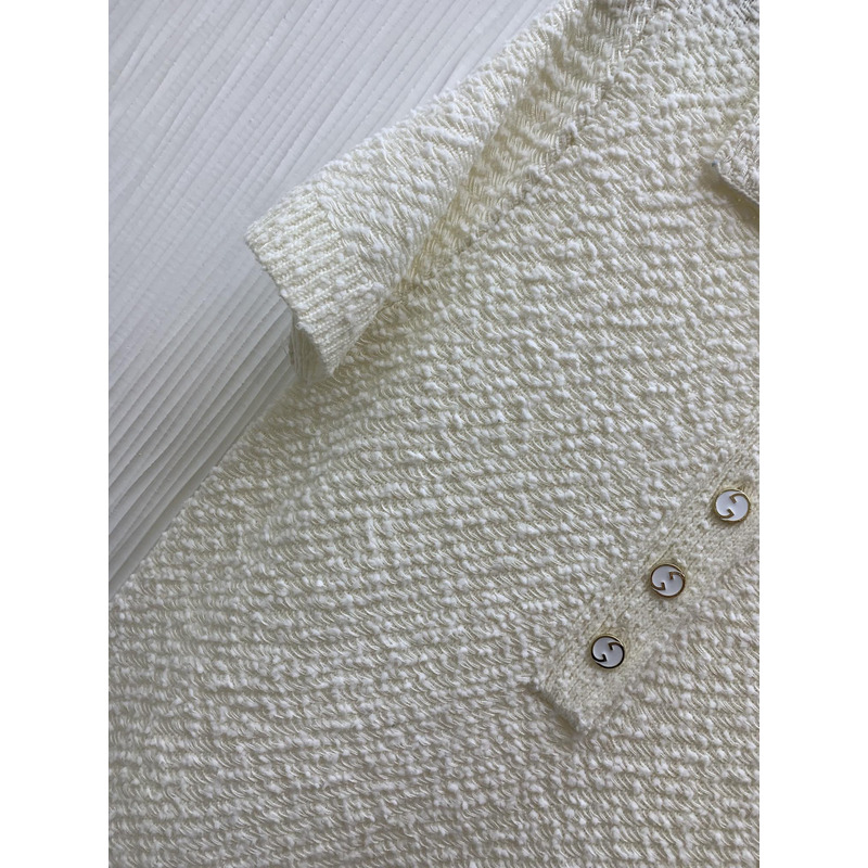 G*u*i wool polo dress white