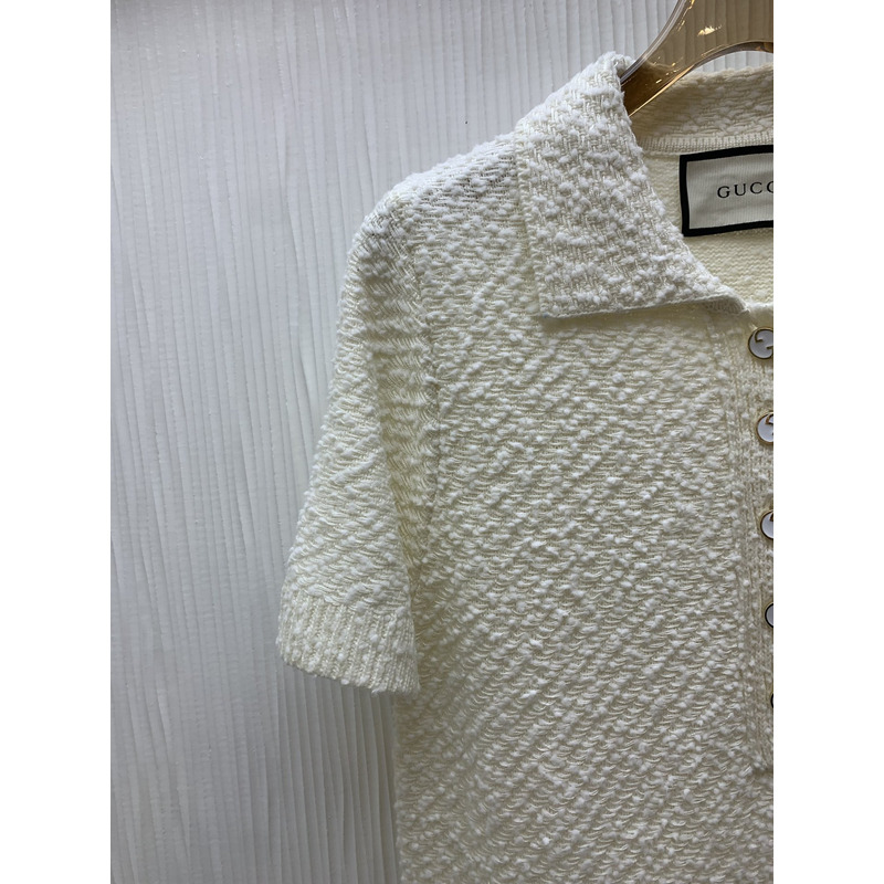 G*u*i wool polo dress white