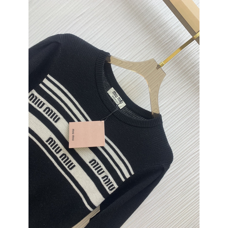 Miumiu Cotton T-Shirt Black