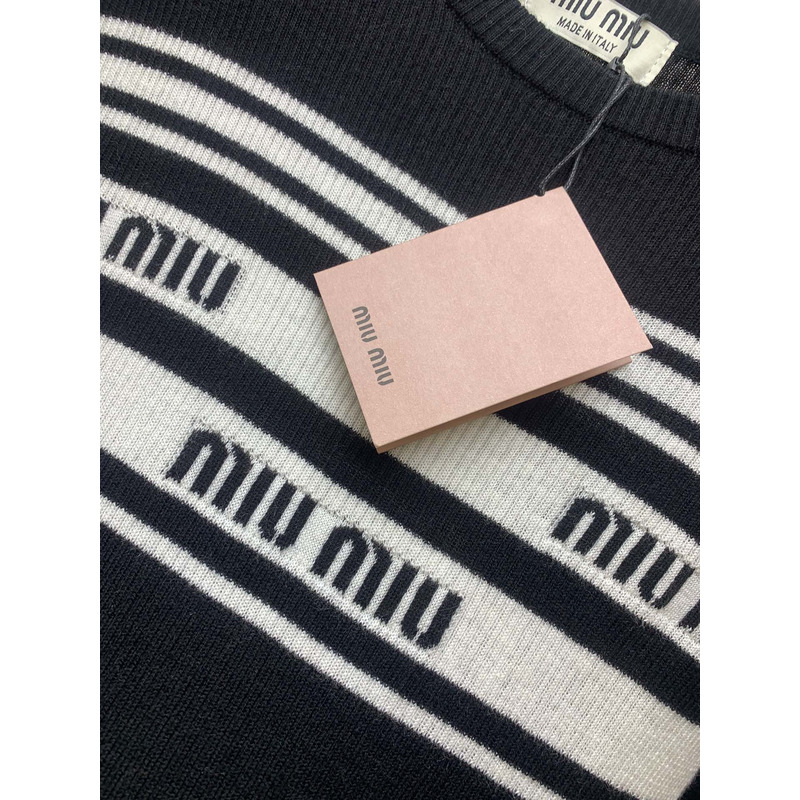 Miumiu Cotton T-Shirt Black