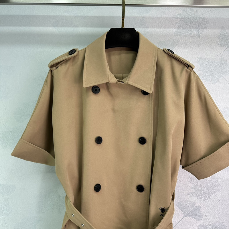 D*or belted shirtdress in brown