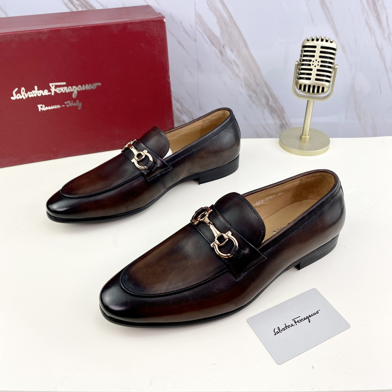 Ferragamo Ree Bit Loafer Brown