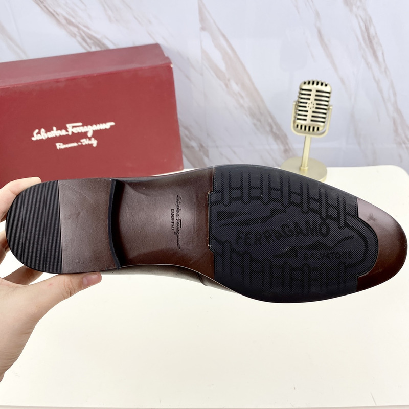 Ferragamo Ree Bit Loafer Brown