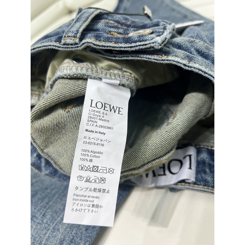 Loewe Logo Pocket Jeans In Denim