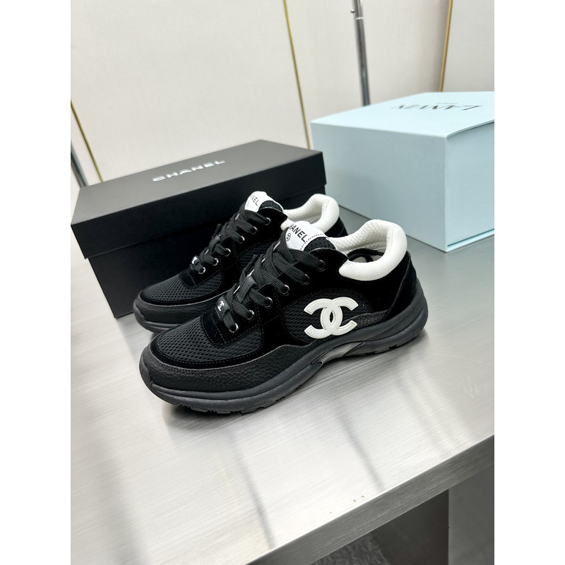 Ch*el low top trainer black white