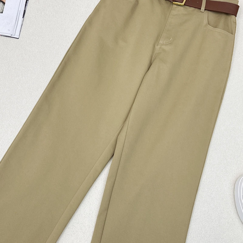 Miu Miu Logo Pocket Suit Pants In Khaki