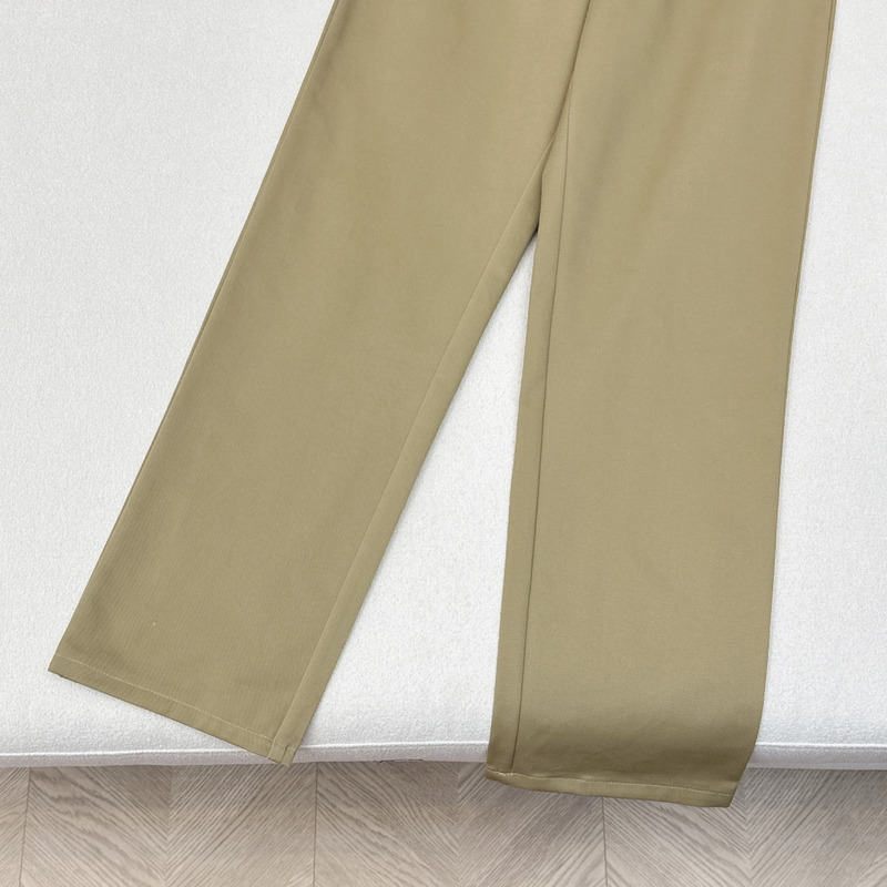 Miu Miu Logo Pocket Suit Pants In Khaki