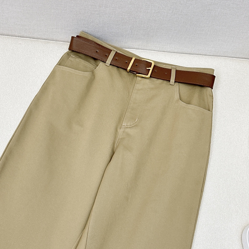 Miu Miu Logo Pocket Suit Pants In Khaki