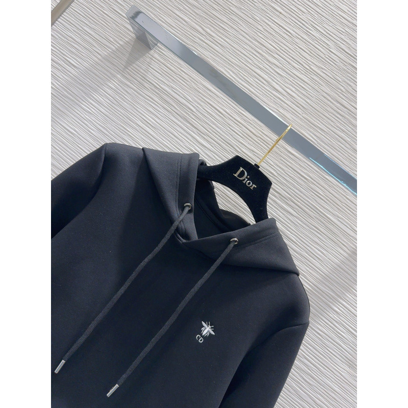 D*or ch**an D*or cd logo hoodie tracksuit in black