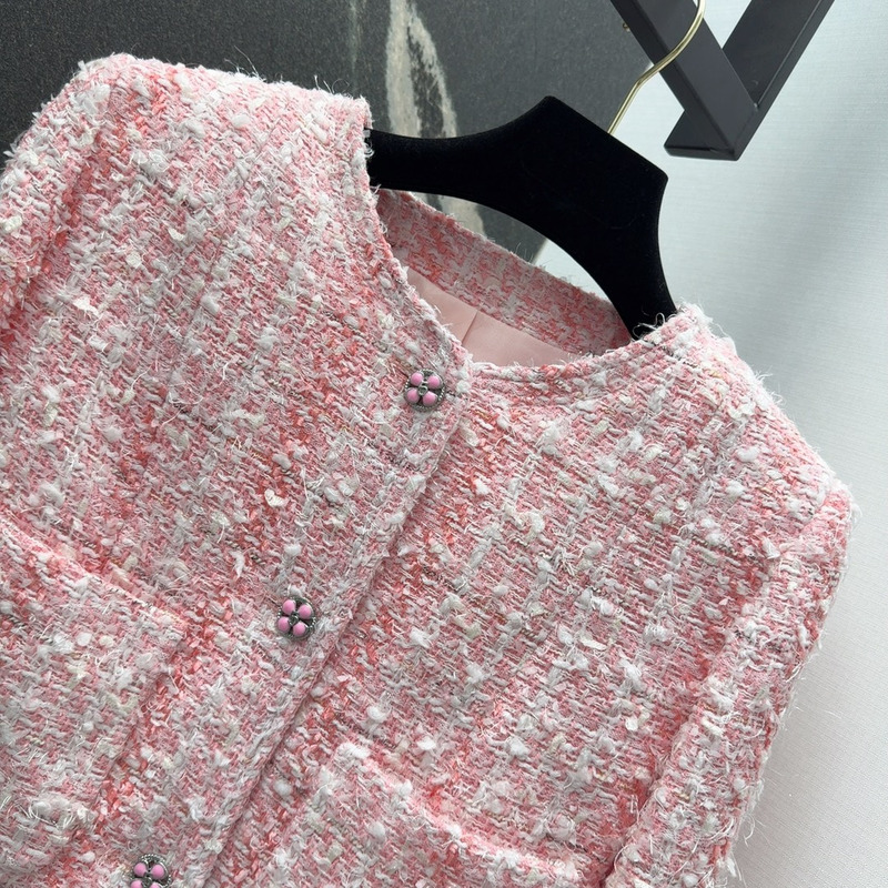 Ch*el tweed jacket pink