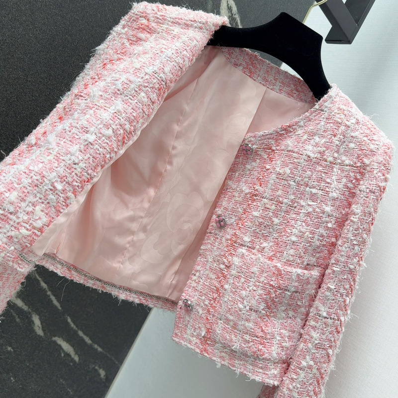 Ch*el tweed jacket pink