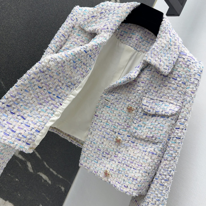 Ch*el tweed jacket multi color