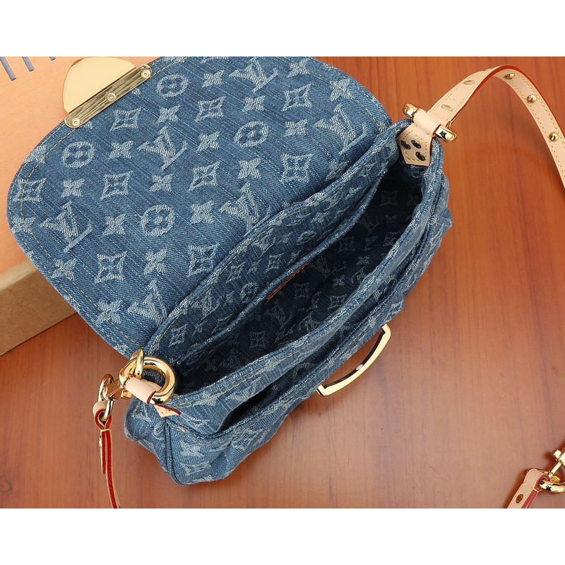 l**is V*t*n sunset bag monogram denim blue