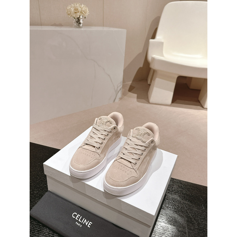 Ce**e trainer low lace-up sneaker in suede beige