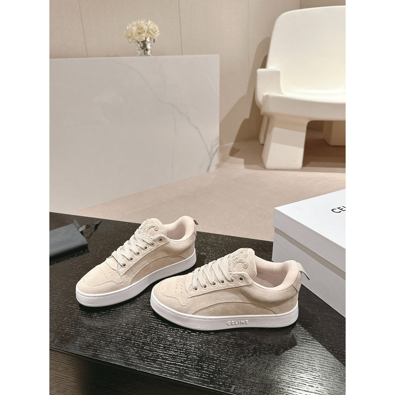 Ce**e trainer low lace-up sneaker in suede beige