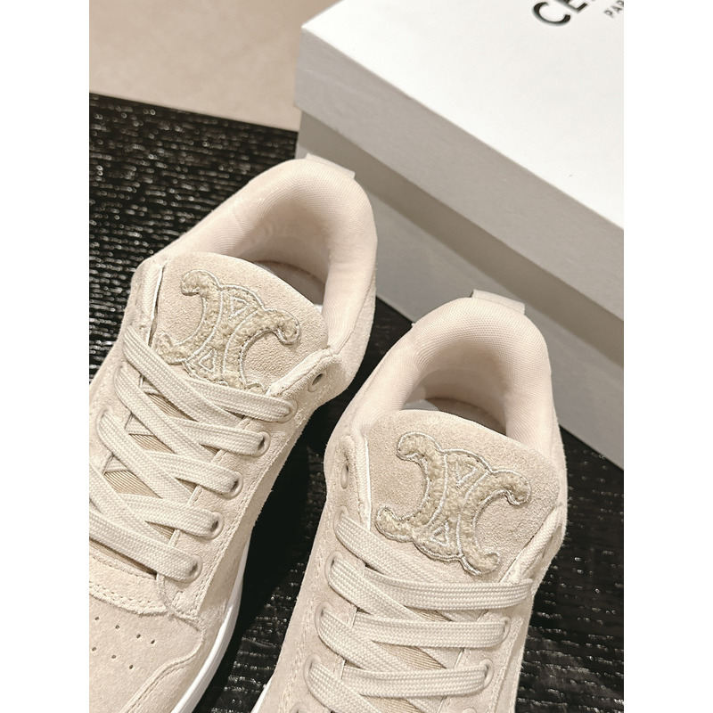 Ce**e trainer low lace-up sneaker in suede beige