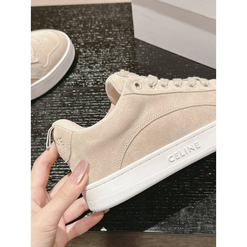 Ce**e trainer low lace-up sneaker in suede beige