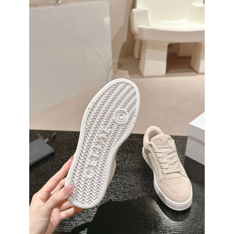 Ce**e trainer low lace-up sneaker in suede beige