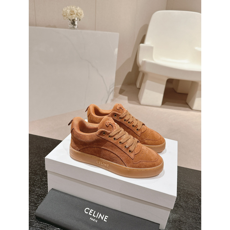 Ce**e trainer low lace-up sneaker in suede brown