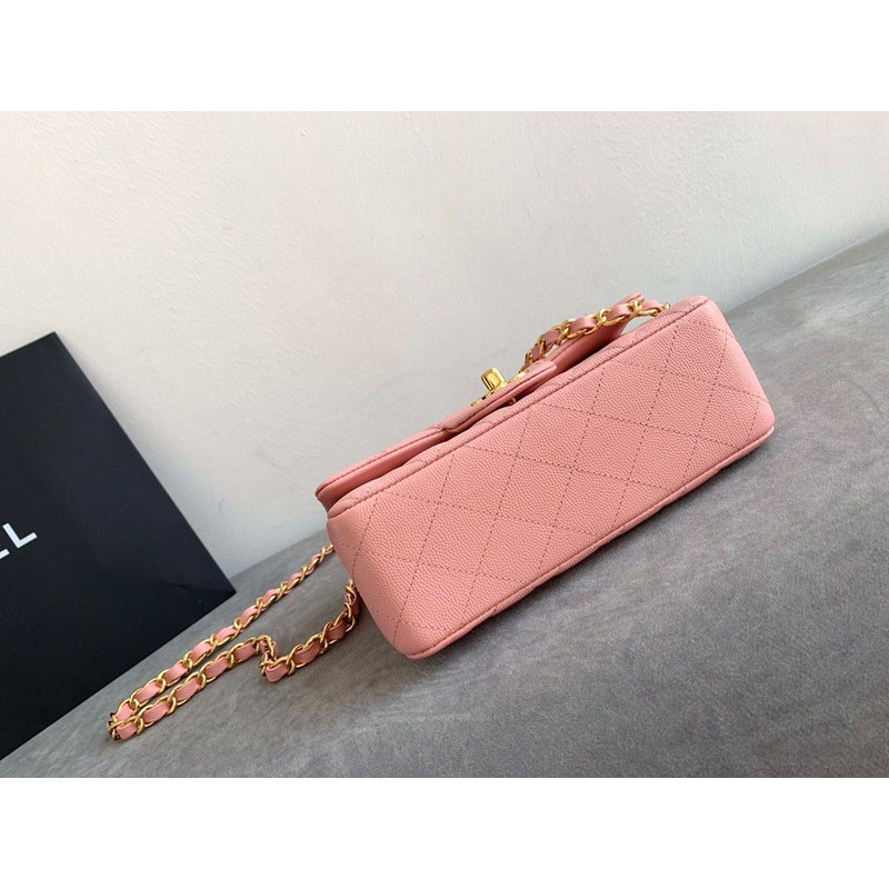 Ch*el classic flap cavier pink