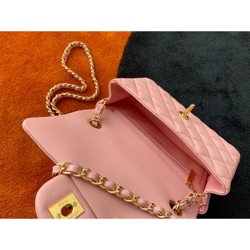 Ch*el classic flap cavier pink