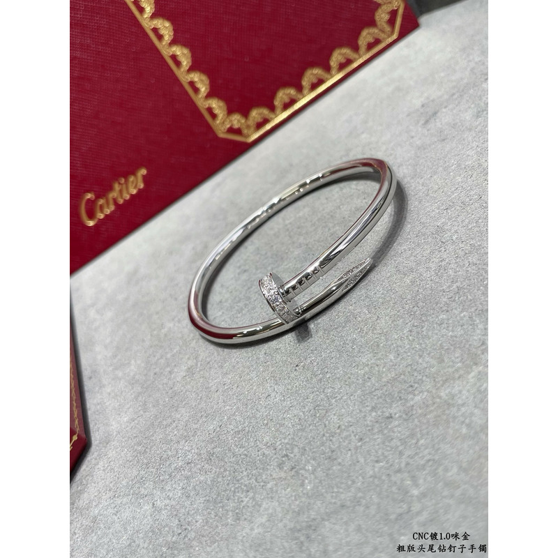 Cartier Juste Un Clou Bracelet With Diamonds Silver