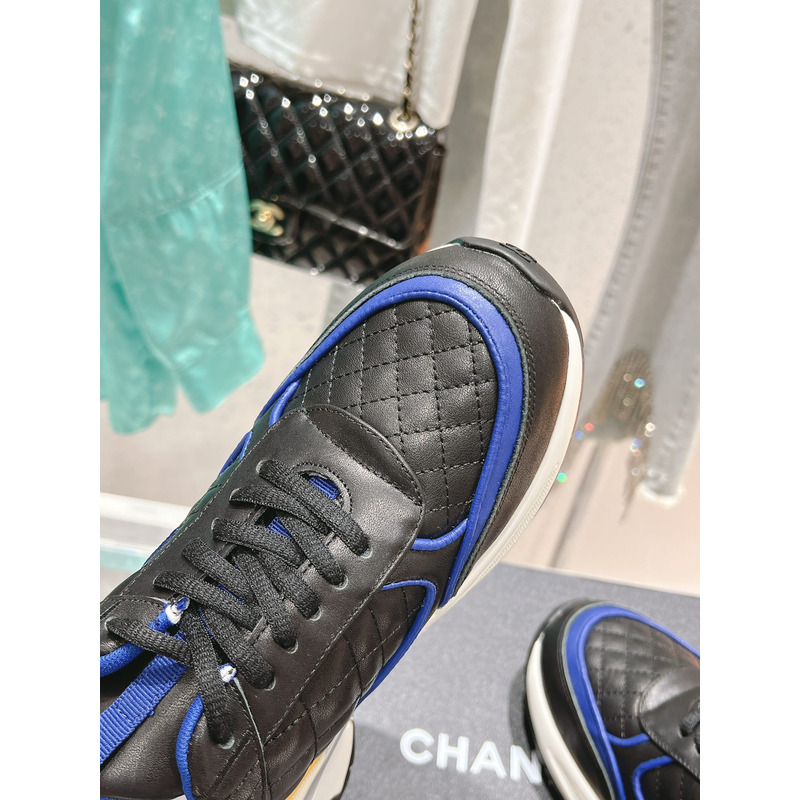 Ch*el leather sneakers multicolor