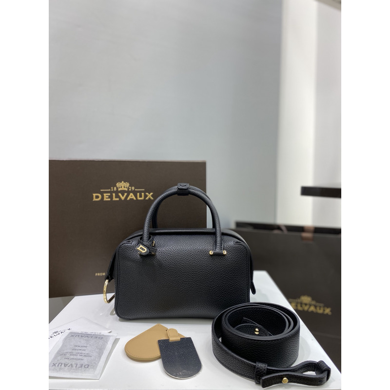 Delvaux Cool Box Mini In Taurillon Soft Black