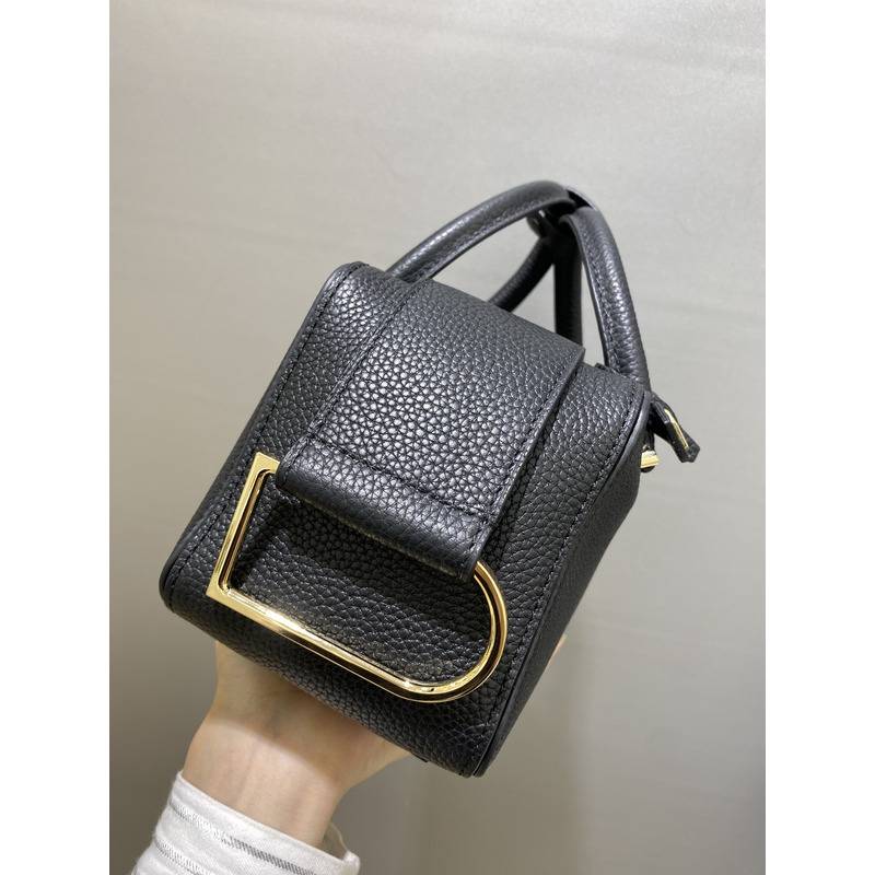 Delvaux Cool Box Mini In Taurillon Soft Black