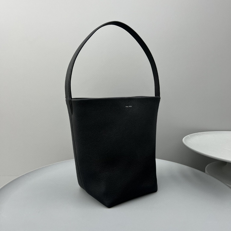 The Row Park Medium North-south Tote Bag In Black