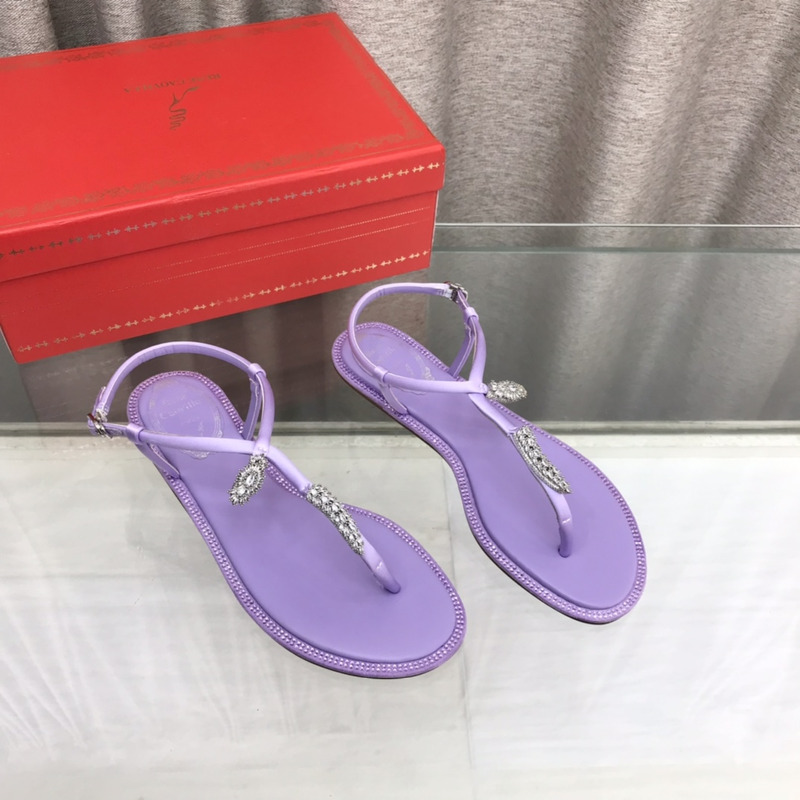 Rene Caovilla Serpente Purple Thong Sandal 10